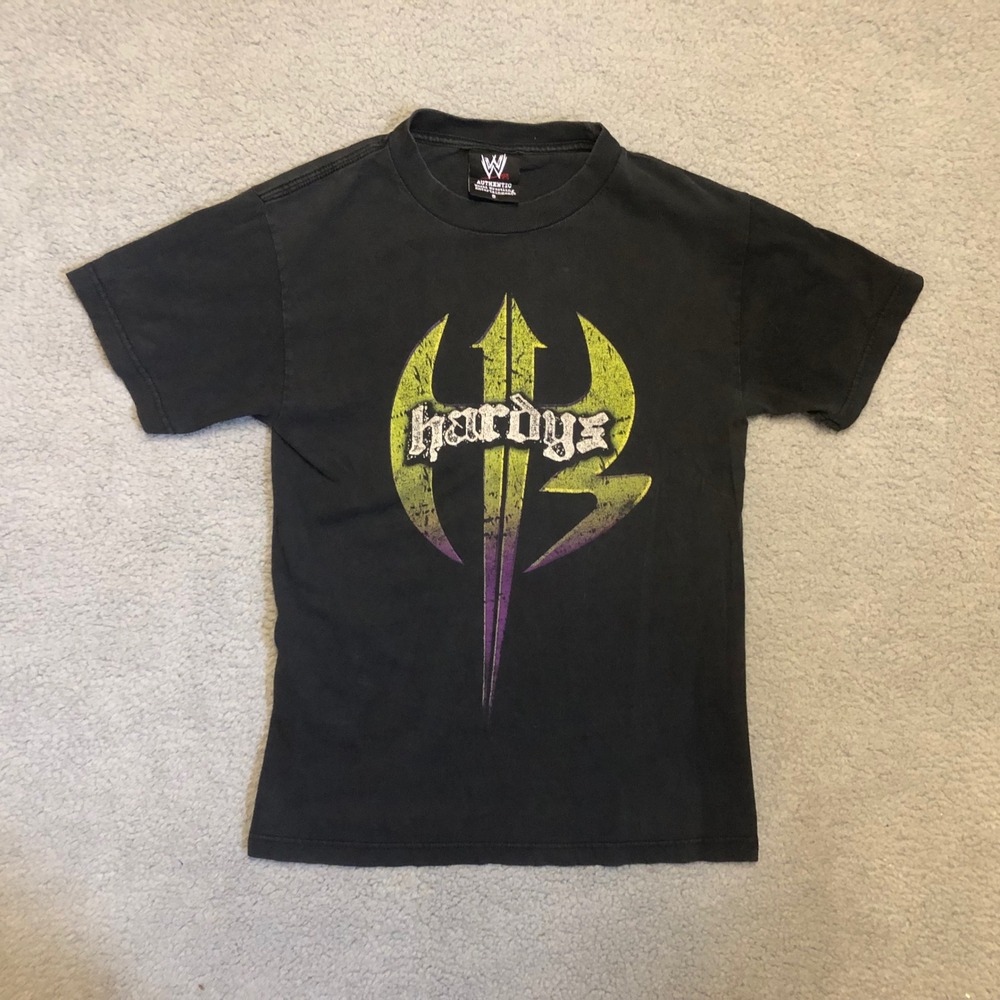 Vintage Hardy Boyz Graphic Shirt Black Sm Jeff Matt Hardy Boys Wrestling WWE WWF
